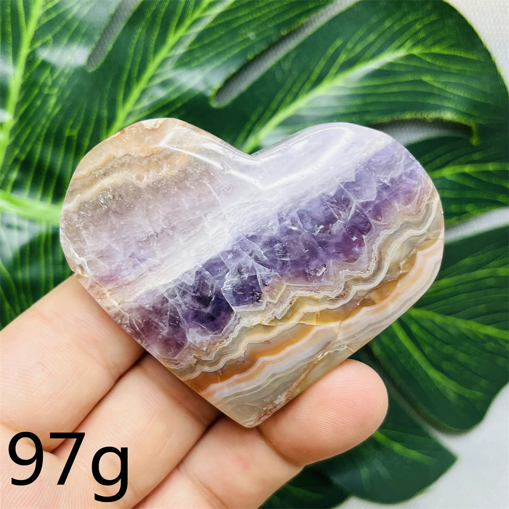 Purple Agate Amethyst Heart-ToShay.org