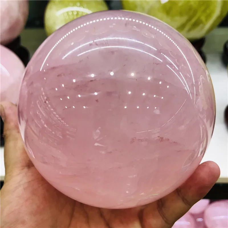 Pink Rose Quartz Crystal Ball-ToShay.org