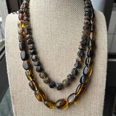 Yellow Amber Necklace-ToShay.org
