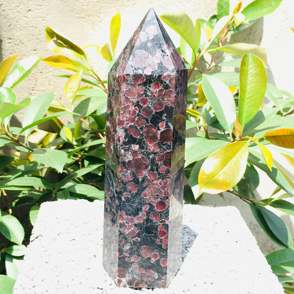 Red Garnet Crystal Obelisk-ToShay.org