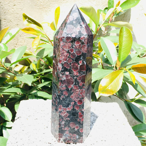 Red Garnet Crystal Obelisk-ToShay.org