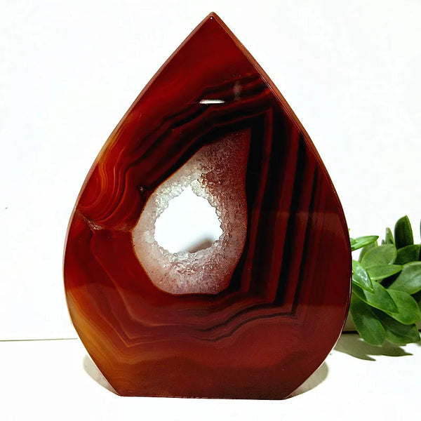 Red Agate Druzy Torch-ToShay.org