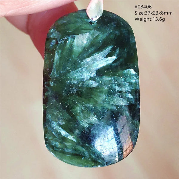 Green Seraphinite Pendant-ToShay.org