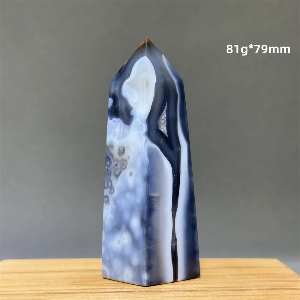 Blue Striped Agate Tower-ToShay.org