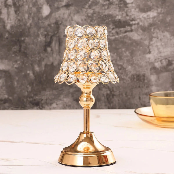 Gold Crystal Candle Holder-ToShay.org