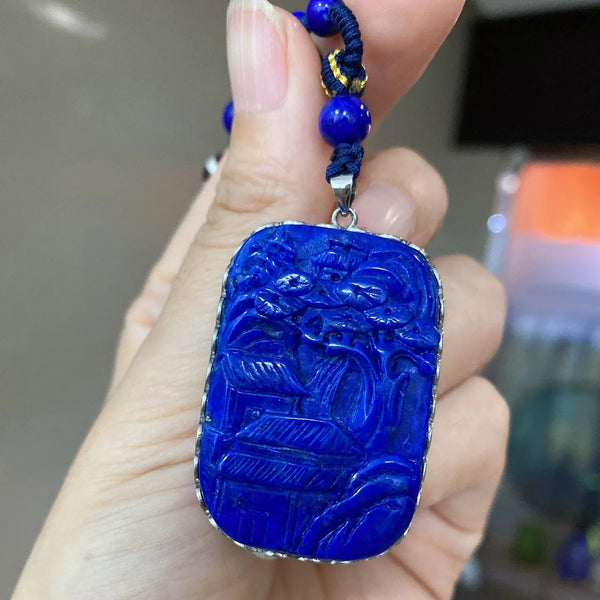 Blue Lapis Lazuli Pendant-ToShay.org