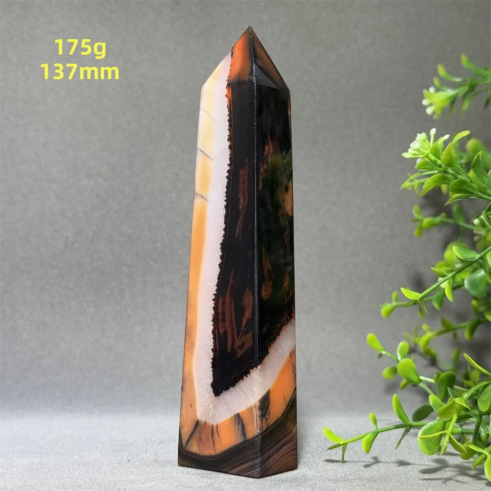 Black Red Striped Agate Obelisk-ToShay.org