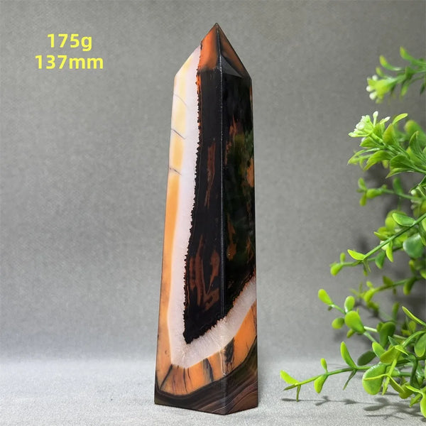 Black Red Striped Agate Obelisk-ToShay.org