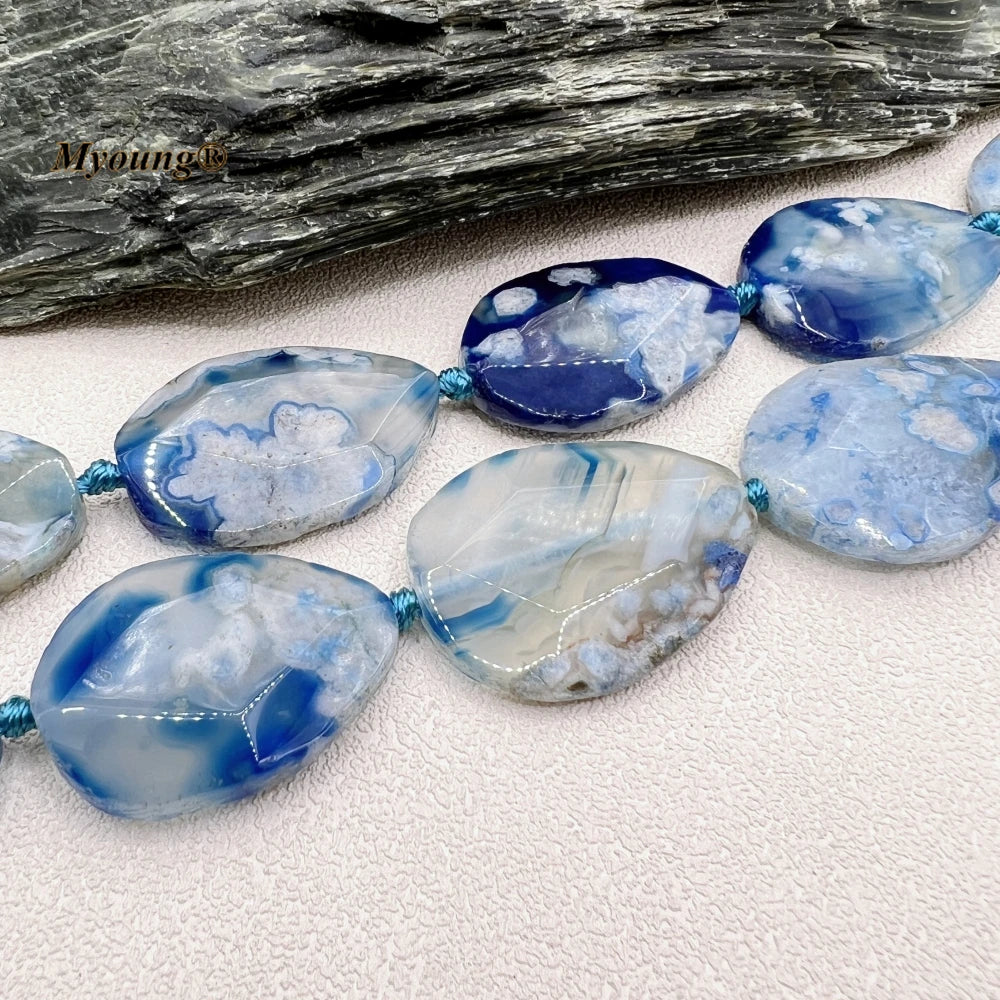 Blue Sakura Agate Beads-ToShay.org