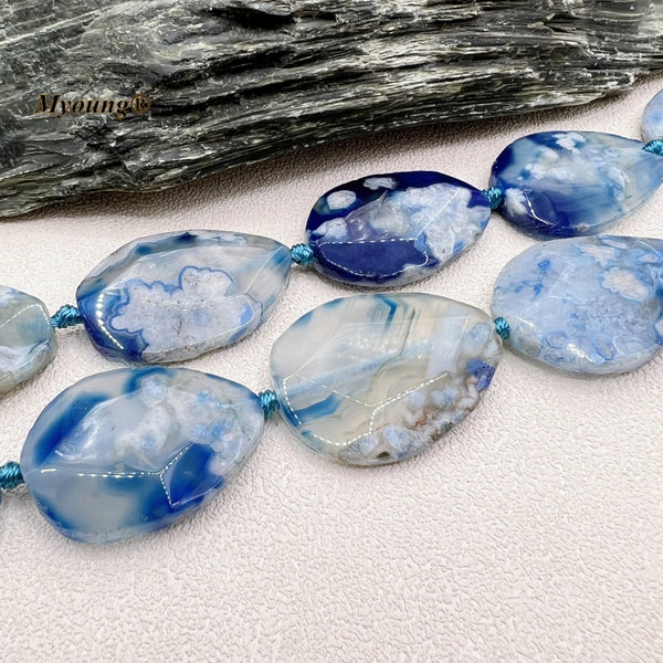 Blue Sakura Agate Beads-ToShay.org