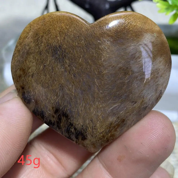 Black Hair Agate Heart-ToShay.org