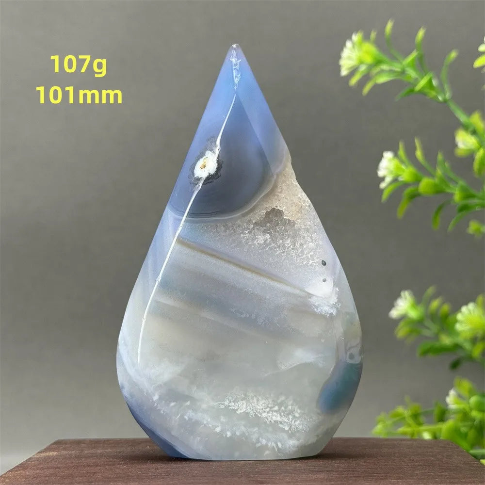 Blue Agate Geode Torch-ToShay.org