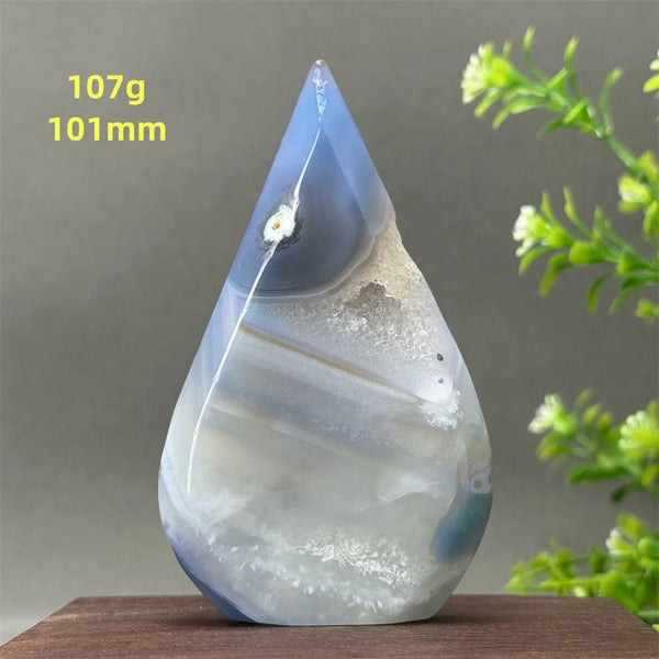 Blue Agate Geode Torch-ToShay.org