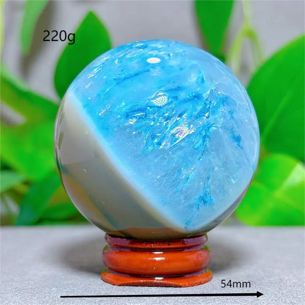 Blue Silk Agate Ball-ToShay.org