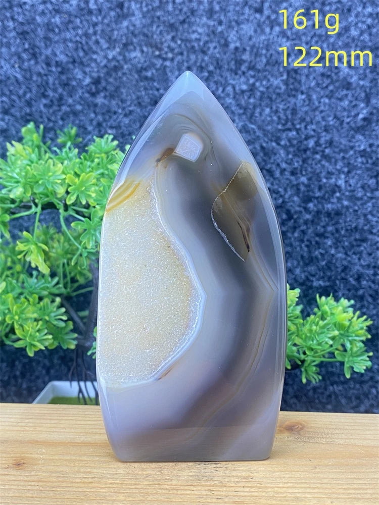 Blue Agate Geode Flame-ToShay.org