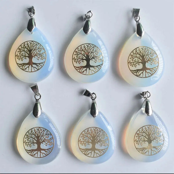 Mixed Crystal Tree Pendant-ToShay.org