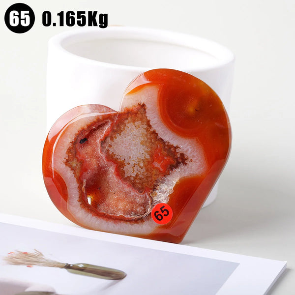 Red Agate Druzy Heart-ToShay.org