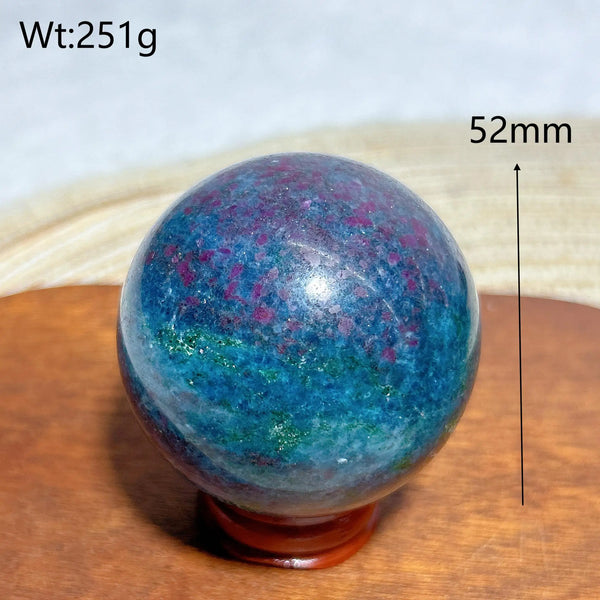Fluorescence Ruby Kyanite Ball-ToShay.org
