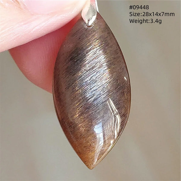 Black Sunstone Moonstone Pendant-ToShay.org