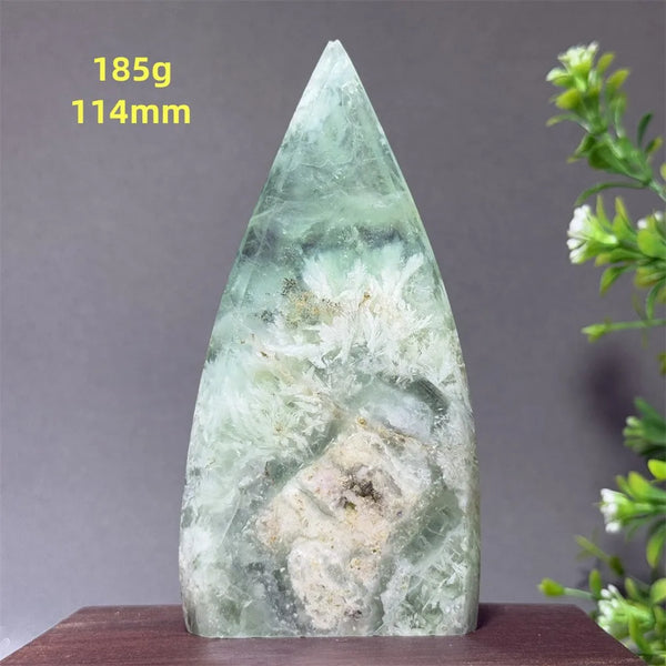 Green Feather Fluorite Torch-ToShay.org