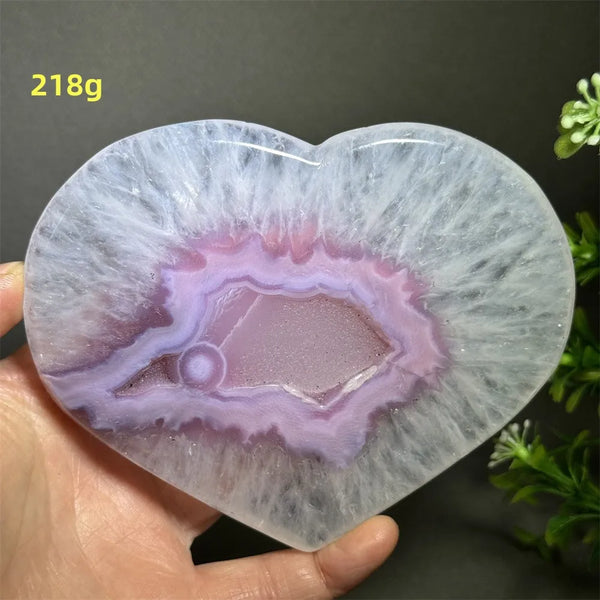 Pink Agate Geode Heart-ToShay.org