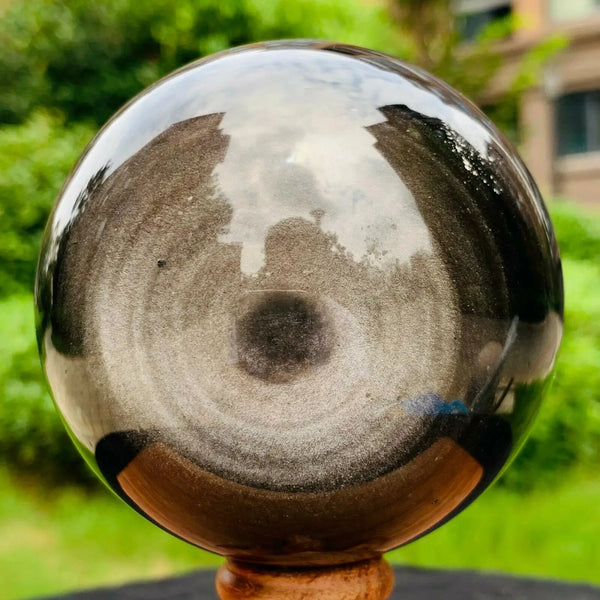 Silver Obsidian Ball-ToShay.org