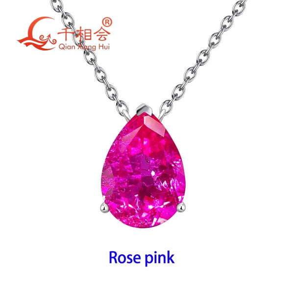 Red Ruby Pendant Necklace-ToShay.org