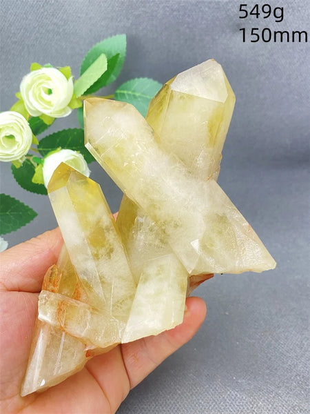 Yellow Quartz Cluster Crystal-ToShay.org