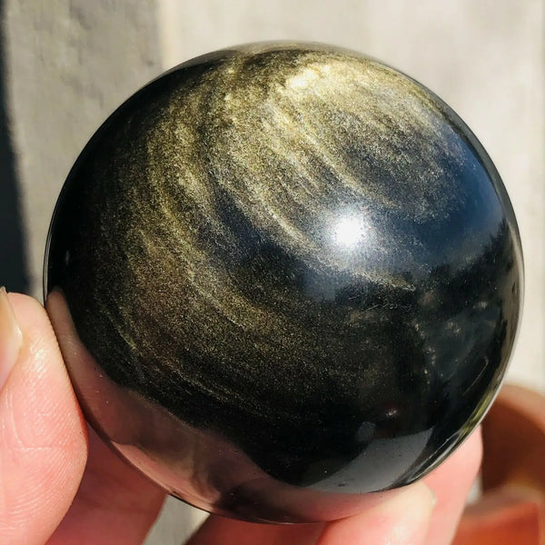Gold Obsidian Ball-ToShay.org