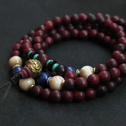 Red Sandalwood Prayer Mala-ToShay.org