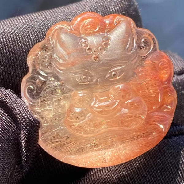 Red Rutilated Quartz Pendant-ToShay.org