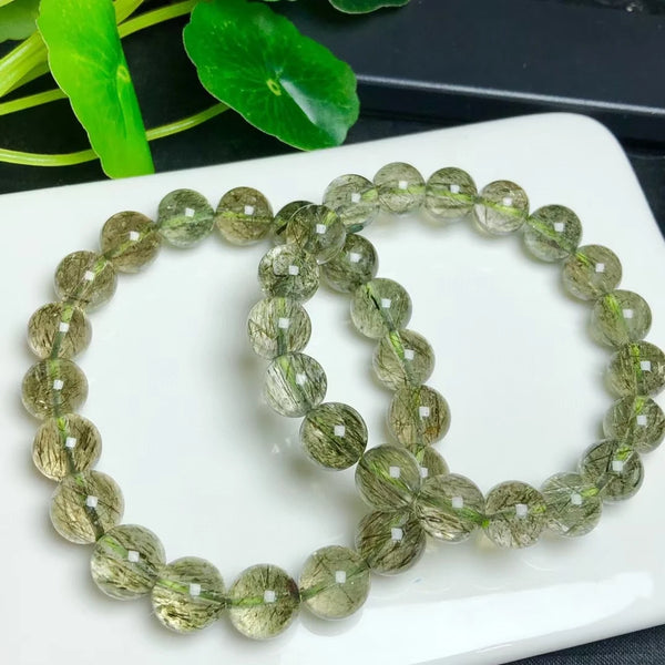 Green Rutilated Quartz Bracelet-ToShay.org