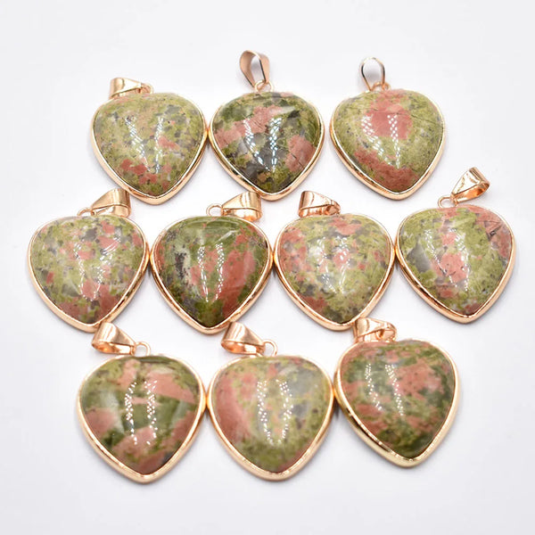Mixed Crystal Heart Pendants-ToShay.org