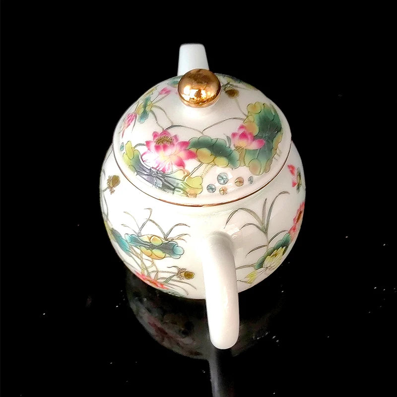 White Painted Porcelain Teapot-ToShay.org