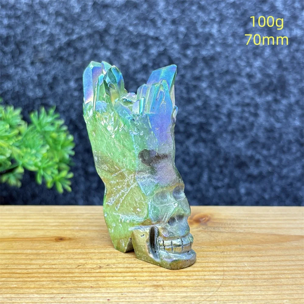 Rainbow Aura Skull Cluster-ToShay.org