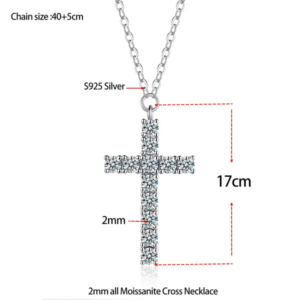Silver Cross Pendant Necklace-ToShay.org