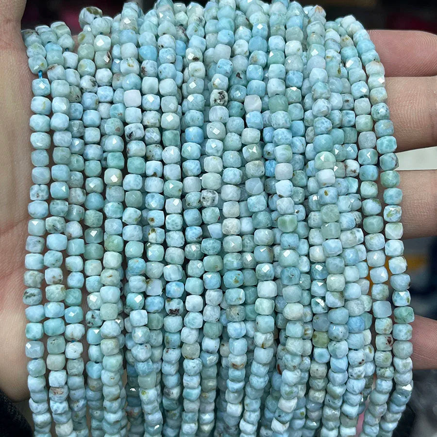 Blue Larimar Square Beads-ToShay.org