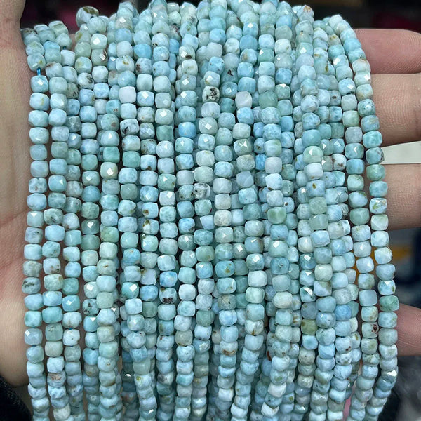 Blue Larimar Square Beads-ToShay.org