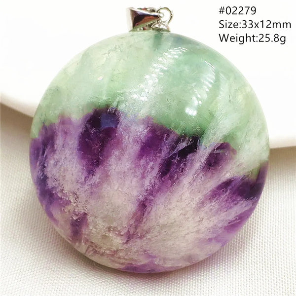 Green Feather Fluorite Pendant-ToShay.org