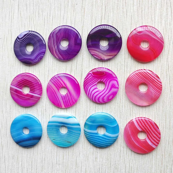 Mixed Stripe Onyx Donut Beads-ToShay.org