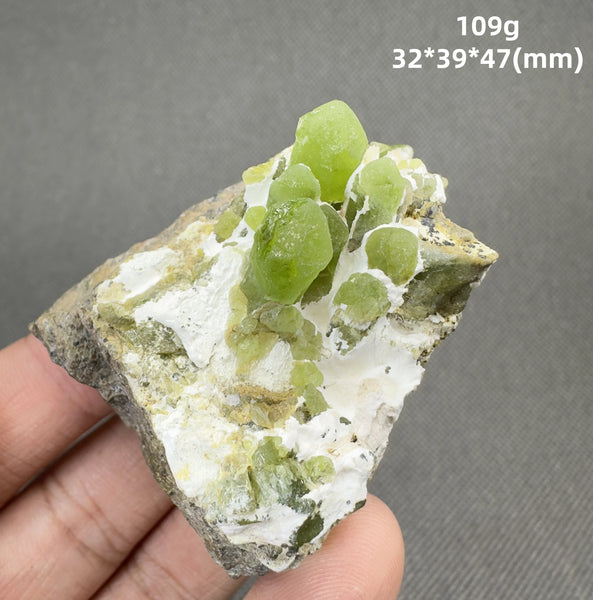 Green Peridot Olivine Crystal-ToShay.org
