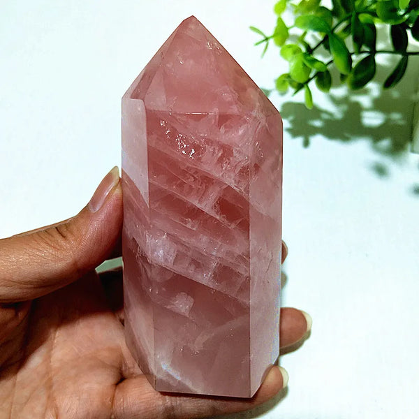 Pink Rose Crystal Quartz Point-ToShay.org