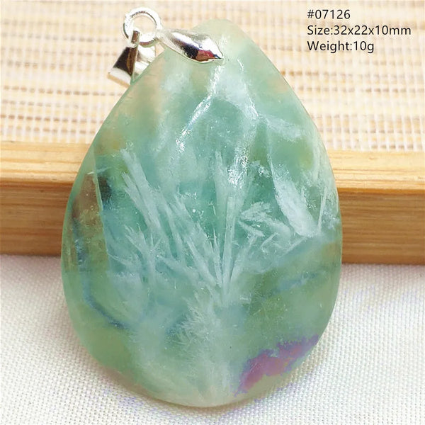 Green Blue Fluorite Pendant-ToShay.org