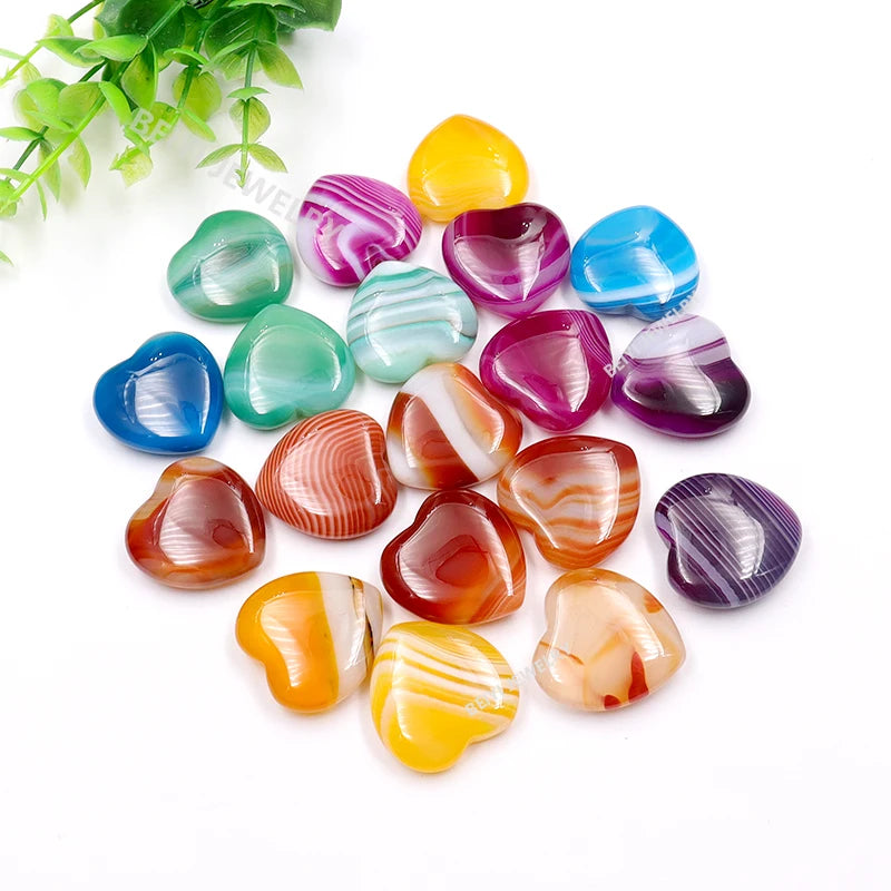 Mixed Stripe Agate Hearts-ToShay.org