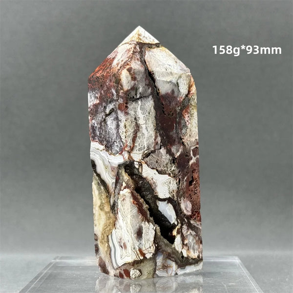 Red White Agate Obelisk-ToShay.org
