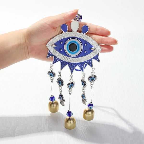 Blue Evil Eye Wind Bells-ToShay.org