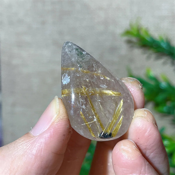 Gold Rutile Quartz Pendant-ToShay.org