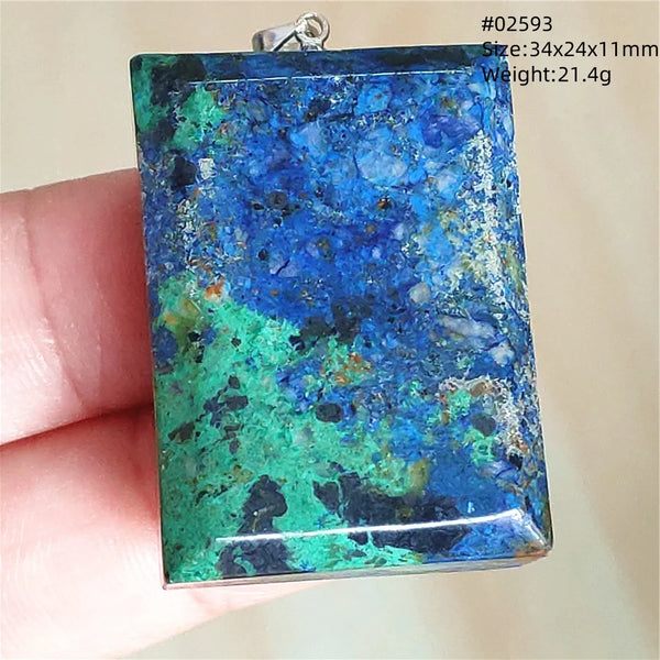 Blue Azulite Malachite Pendant-ToShay.org