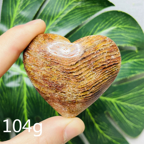 Yellow Garden Ghost Quartz Heart-ToShay.org