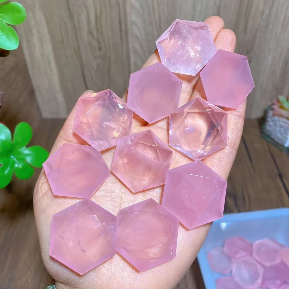 Pink Rose Quartz Hexagram-ToShay.org